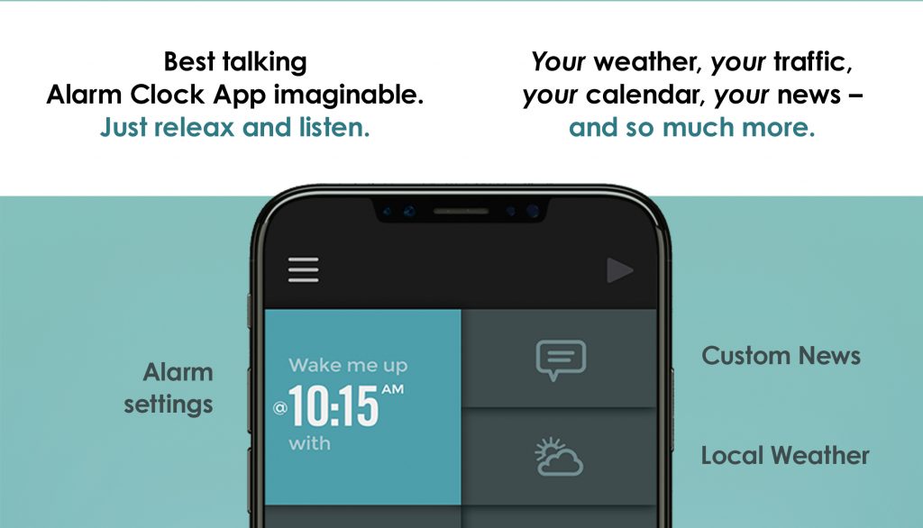 Jetzt im Appstore: TalkClok Die sprechende Alarm Clock App