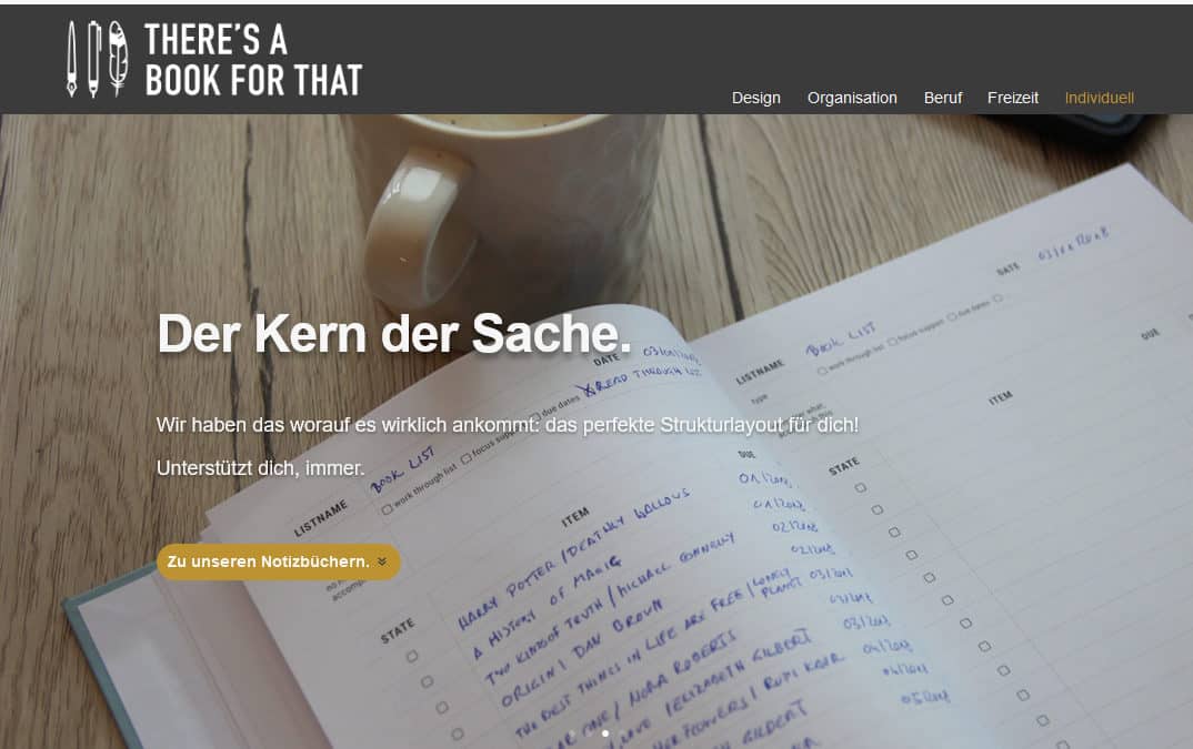 NEU! ONLINE-Shop in Deutsch für unsere beliebten Notizbücher