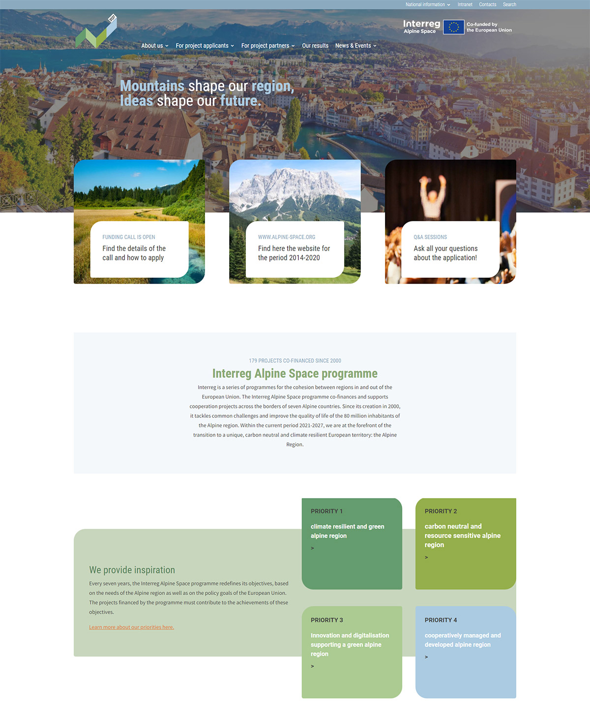 iService Relaunch Website Interreg Alpine Space 