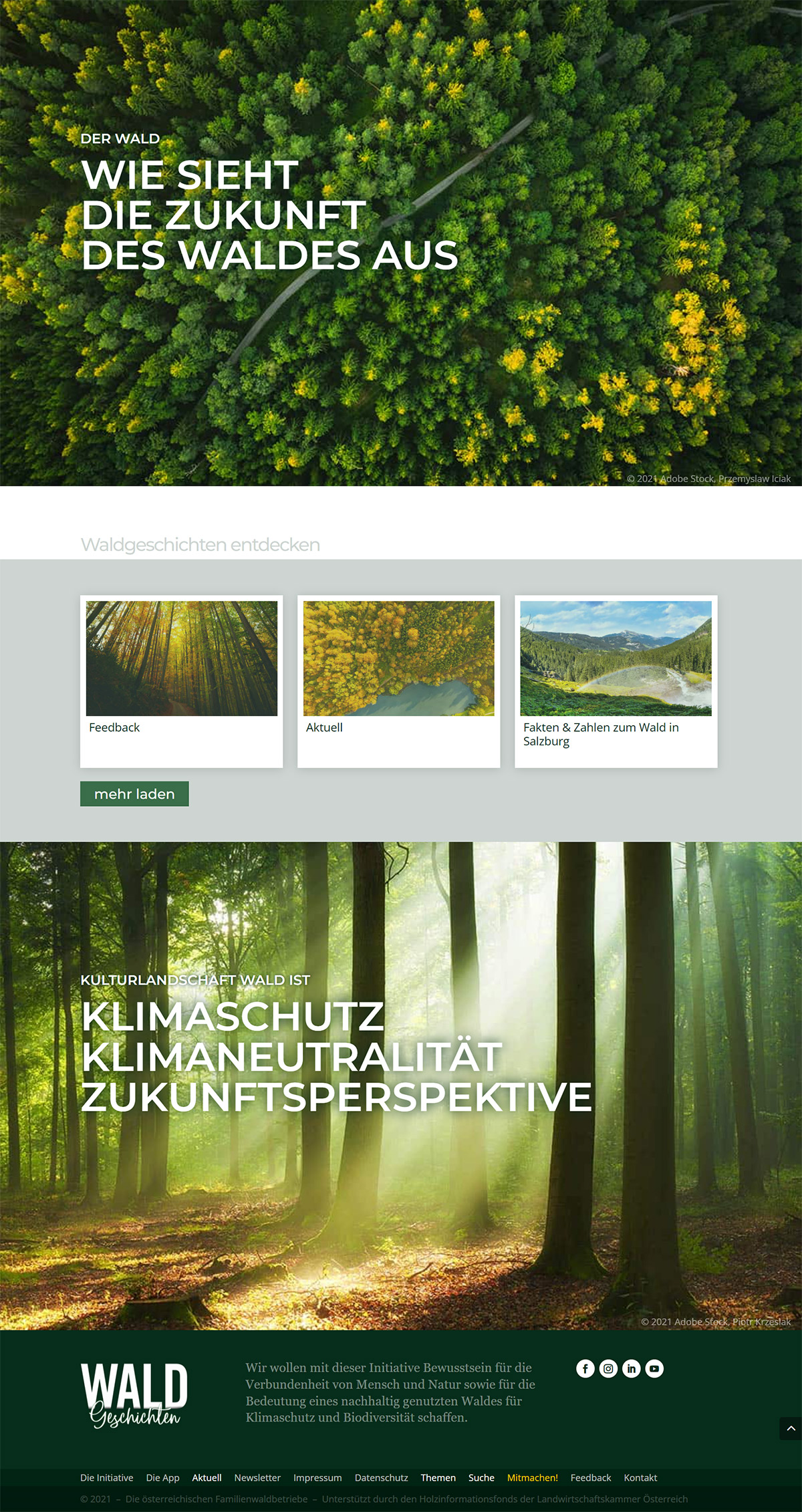 iService Launch Website Waldgeschichten