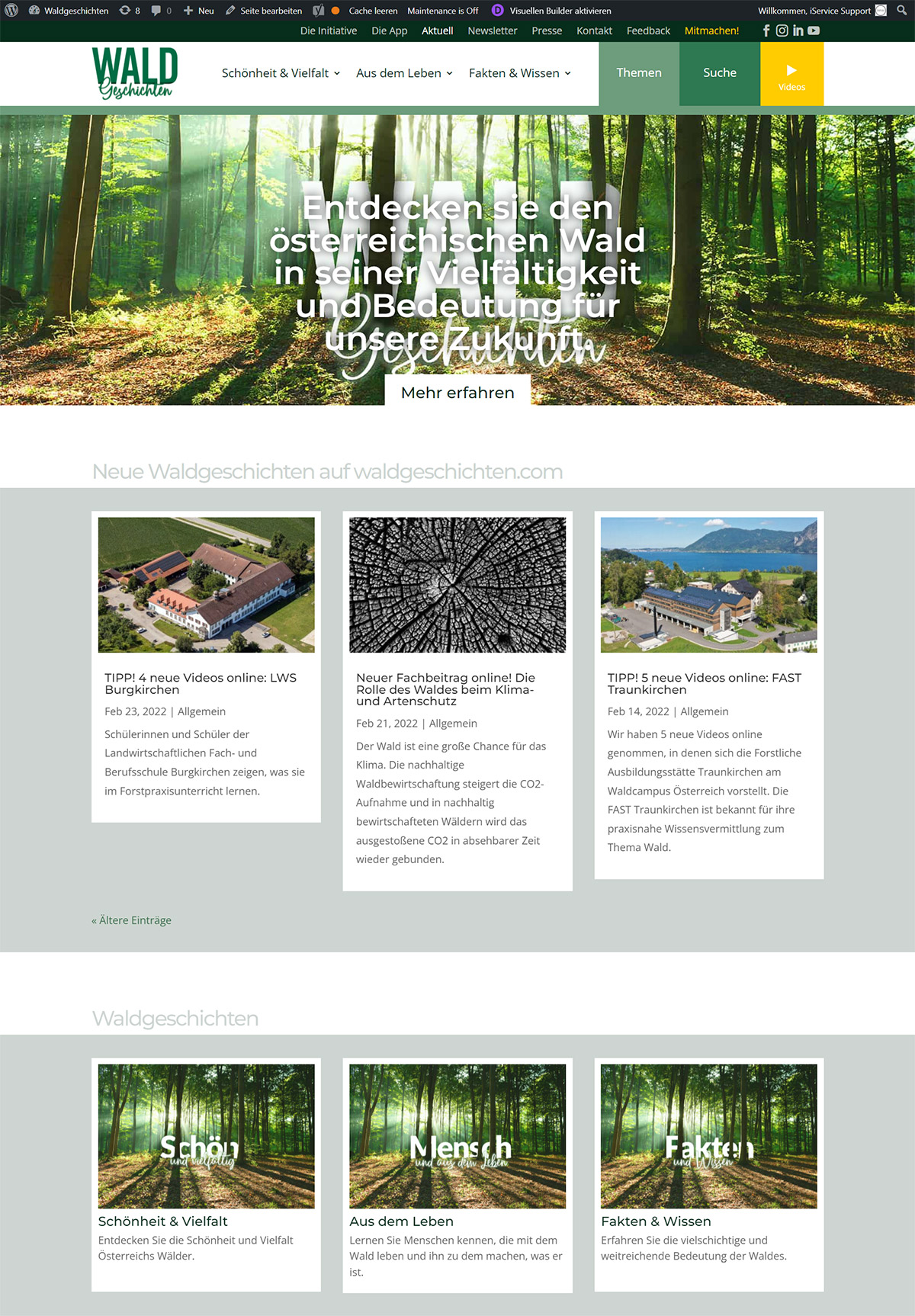 iService Launch Website Waldgeschichtennch Website Waldgeschichten
