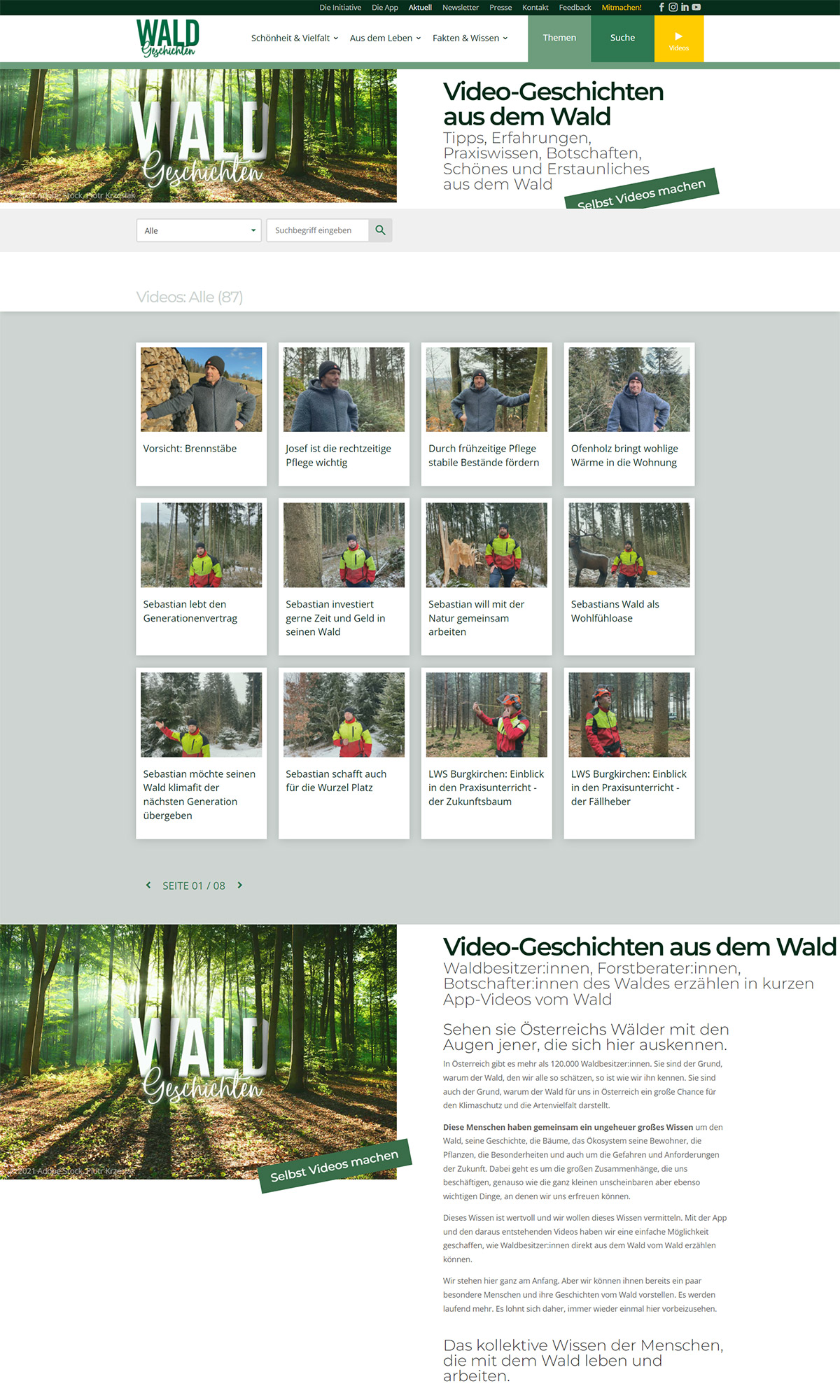 iService Launch Website Waldgeschichten