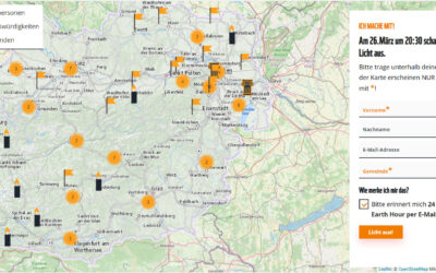 WWF Earth Hour Entwicklung der interaktiven Map