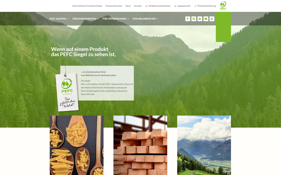 Neuer Webauftritt für PEFC Austria